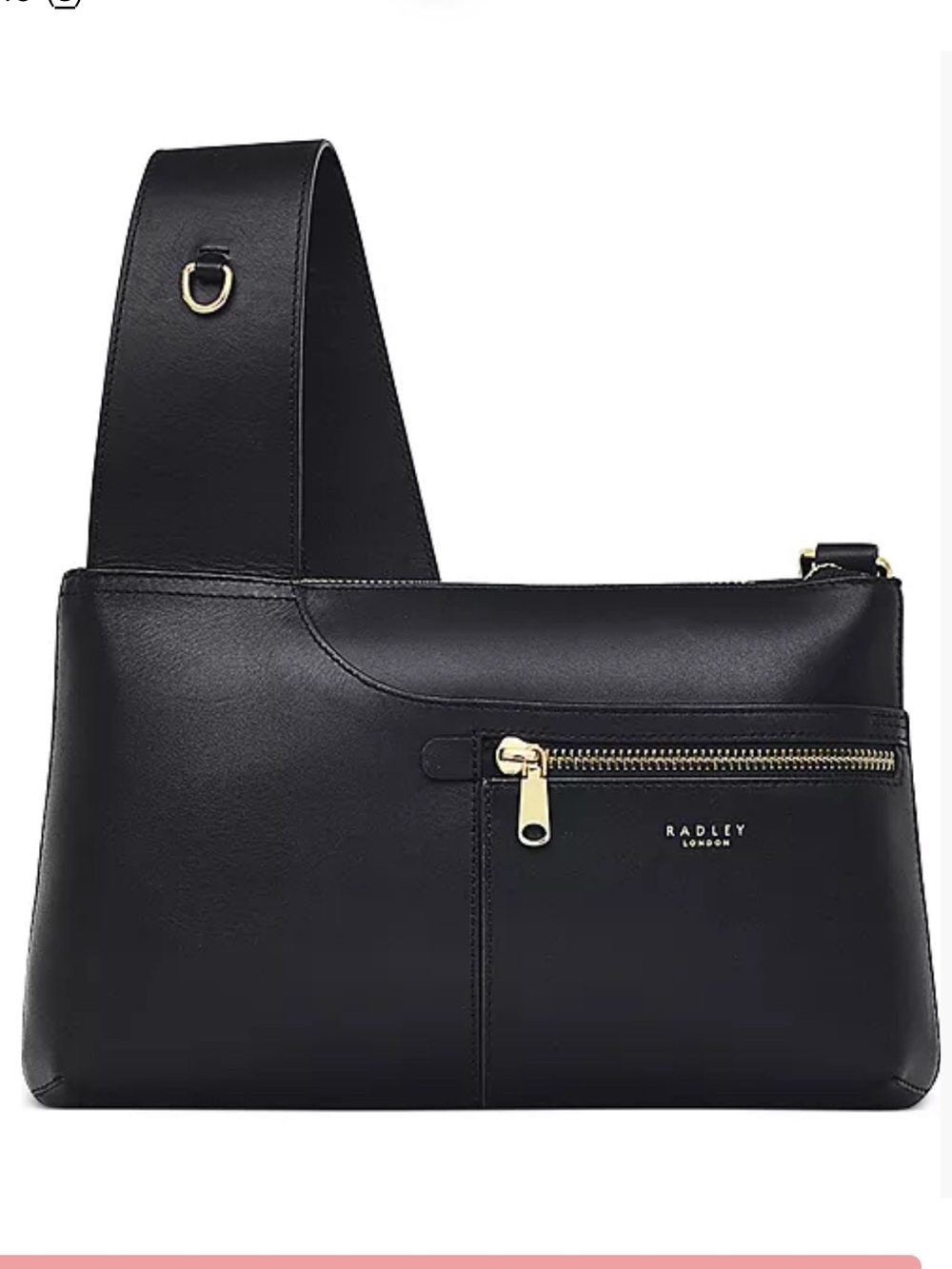 RADLEY LONDON Black Pockets Icon Leather Crossbody NWT